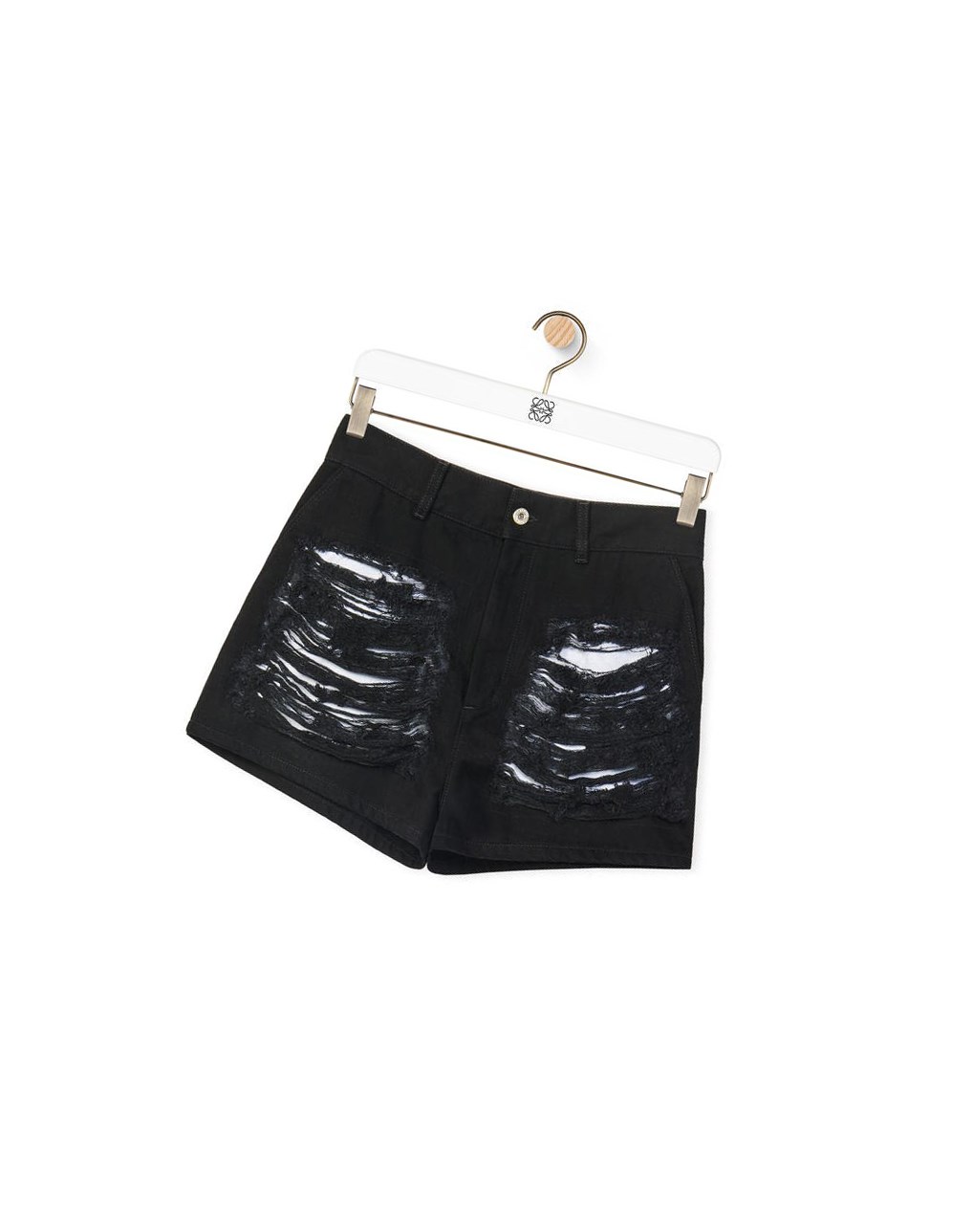 Loewe Ripped shorts in denim Negros | IGJFS-8630