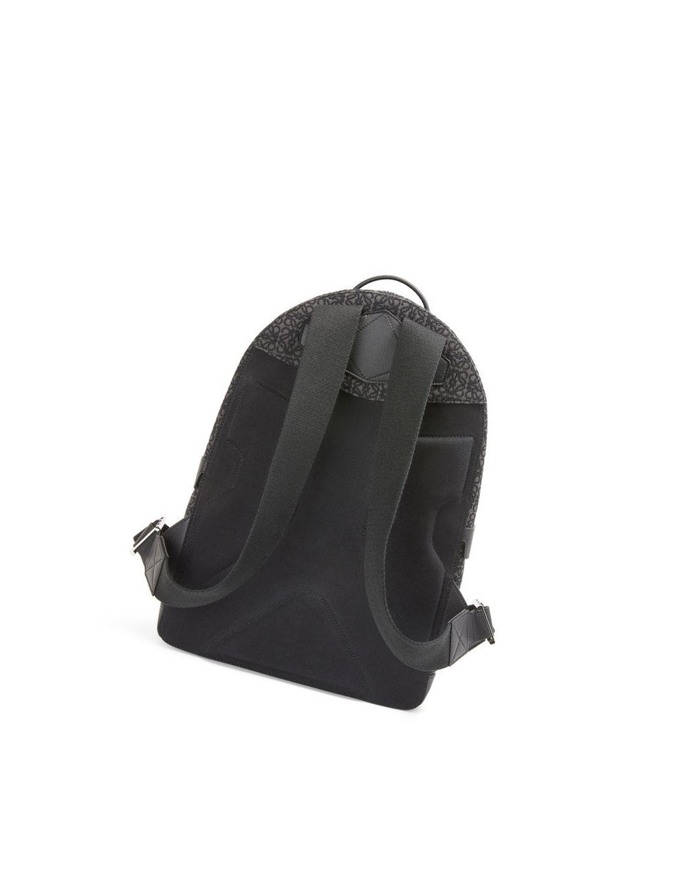 Loewe Round backpack in Anagram jacquard and calfskin Negros | GRDLZ-5738