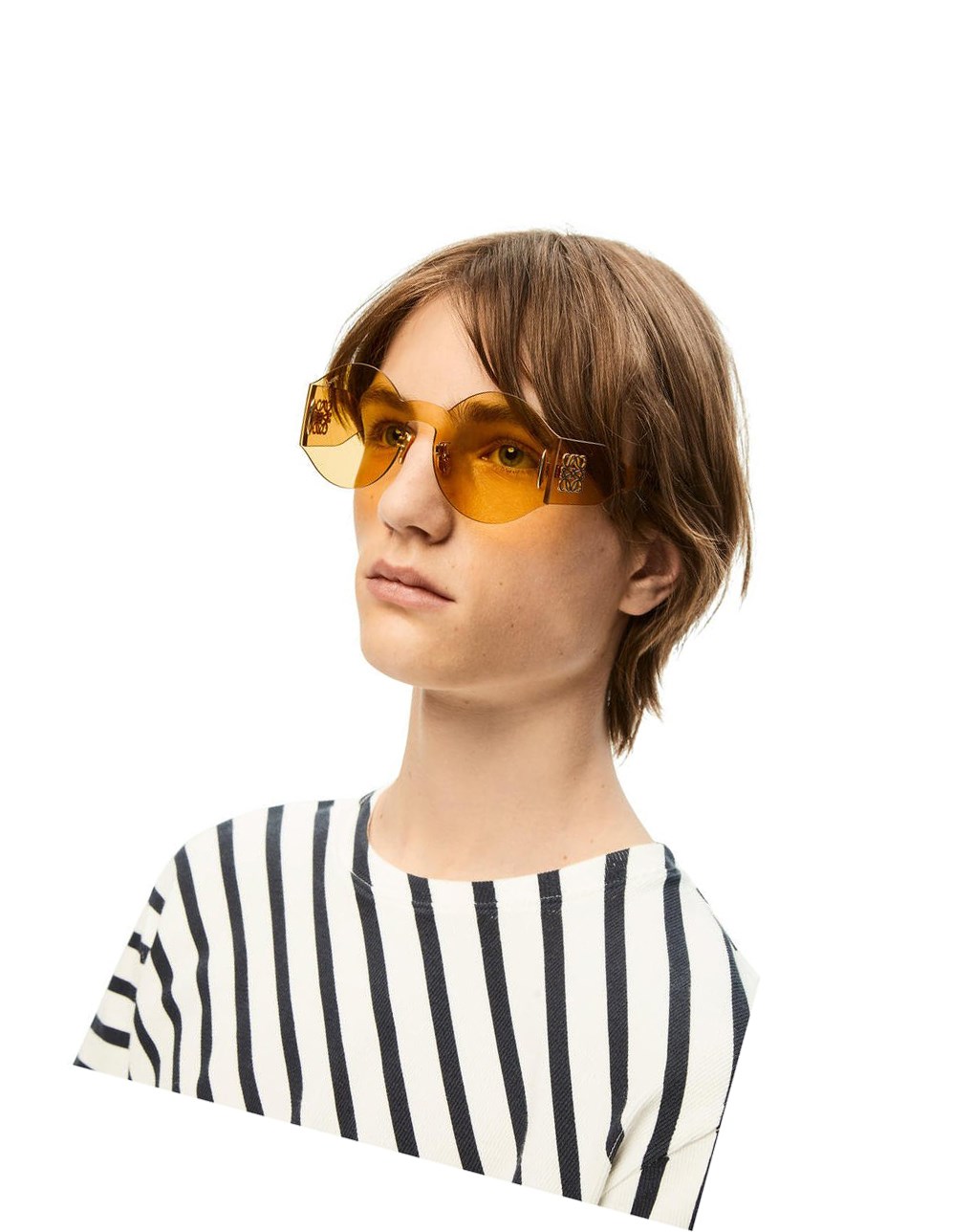 Loewe Round mask sunglasses in nylon Amarillos | ARGDK-9684