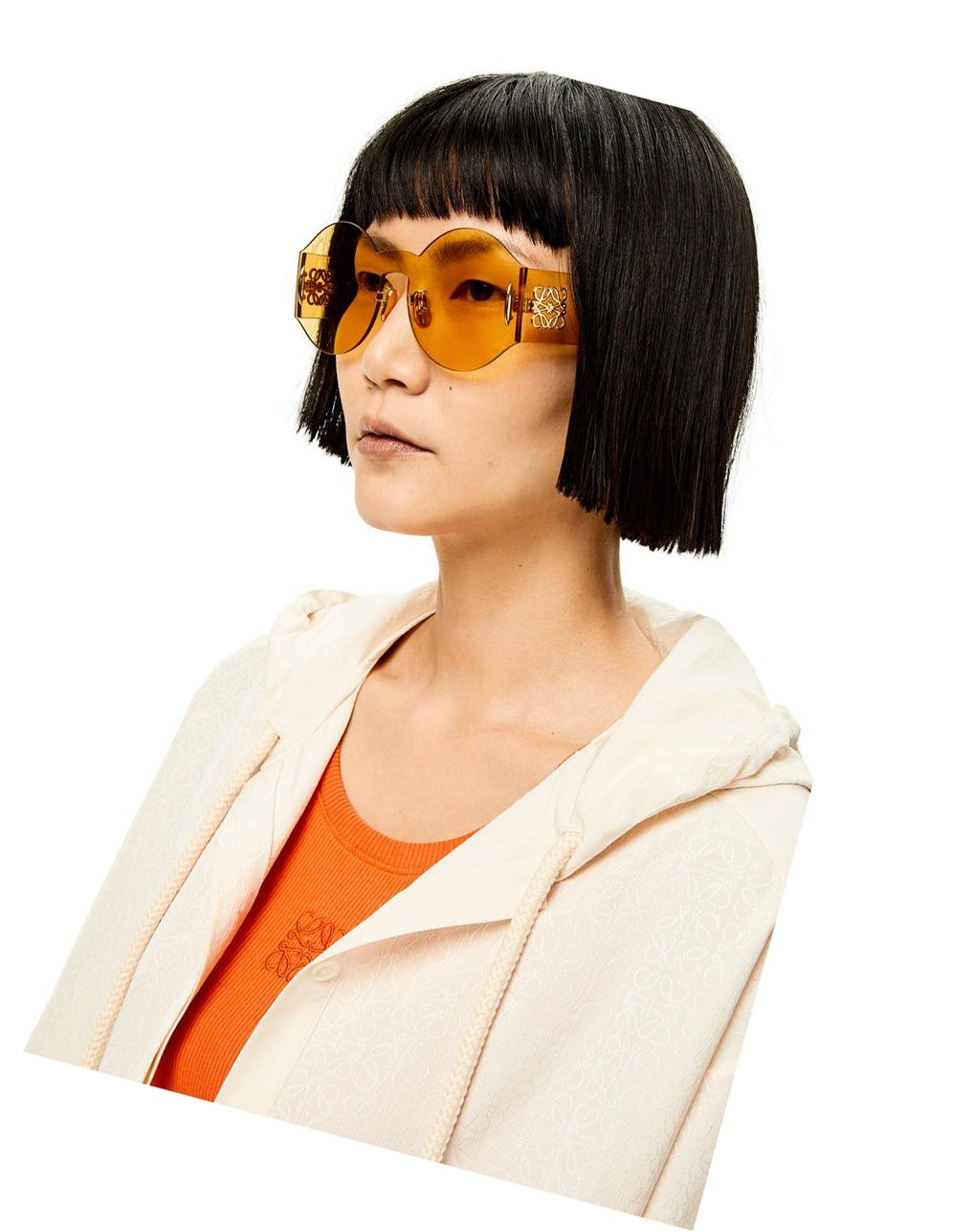 Loewe Round mask sunglasses in nylon Naranjas | HWFGY-7510
