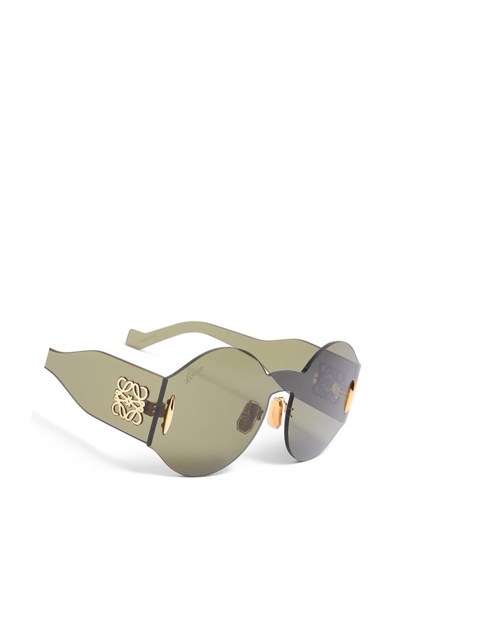 Loewe Round mask sunglasses in nylon Verdes Oscuro | THWDQ-4236