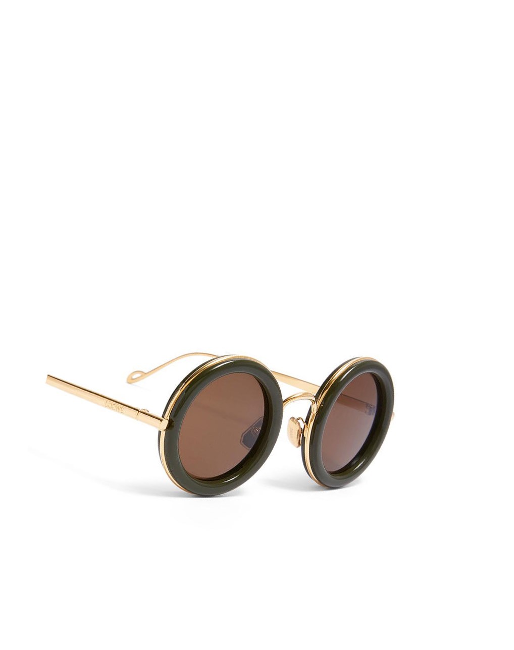 Loewe Round sunglasses in acetate Kaki Verdes Dorados | PFBQH-3095