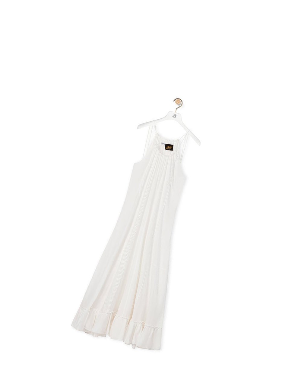 Loewe Ruffle dress in viscose Blancos | XJYGW-6917