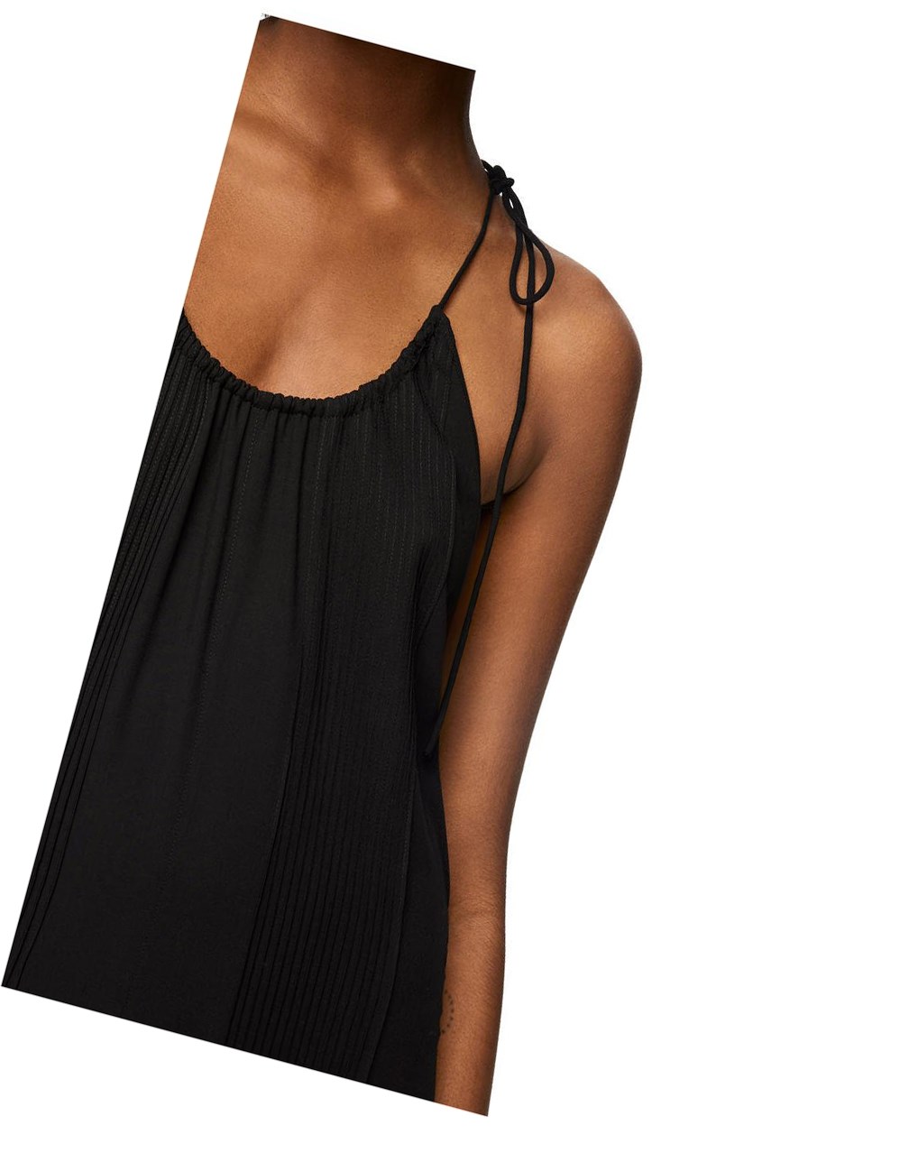 Loewe Ruffle dress in viscose Negros | OYKAC-3215