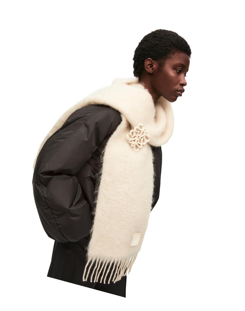 Loewe Scarf in mohair and wool Blancos | TDCHA-3275