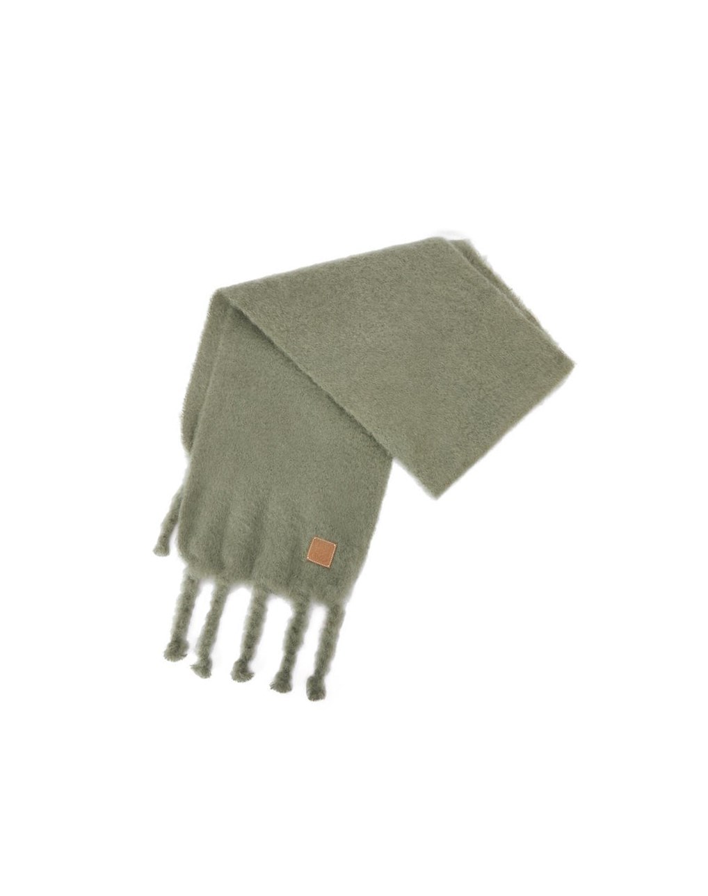 Loewe Scarf in mohair and wool Verde Oliva | APEYK-3725