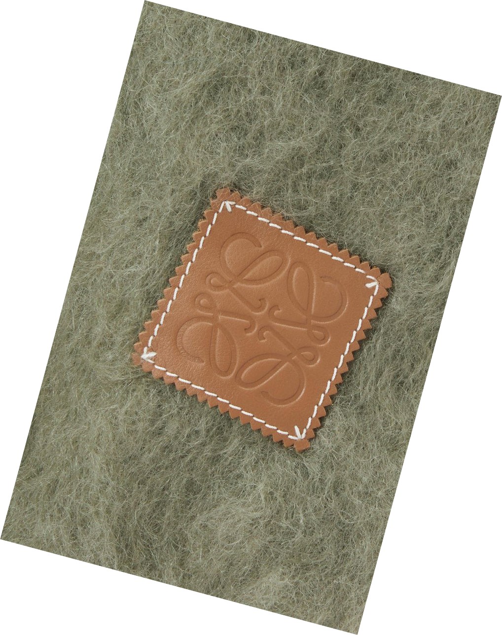 Loewe Scarf in mohair and wool Verde Oliva | APEYK-3725