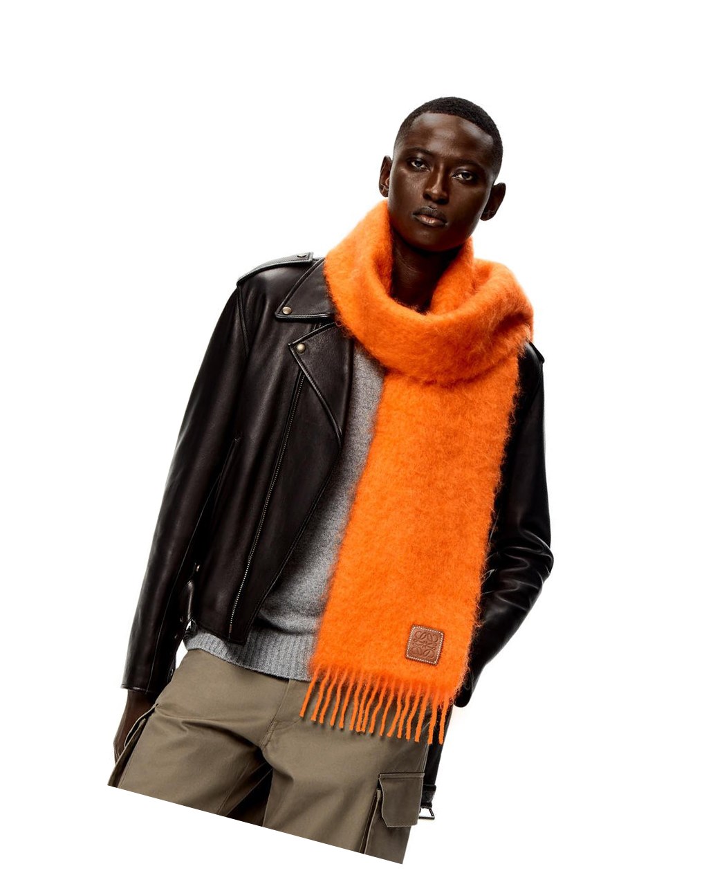 Loewe Scarf in wool and mohair Naranjas | LQXUJ-8609
