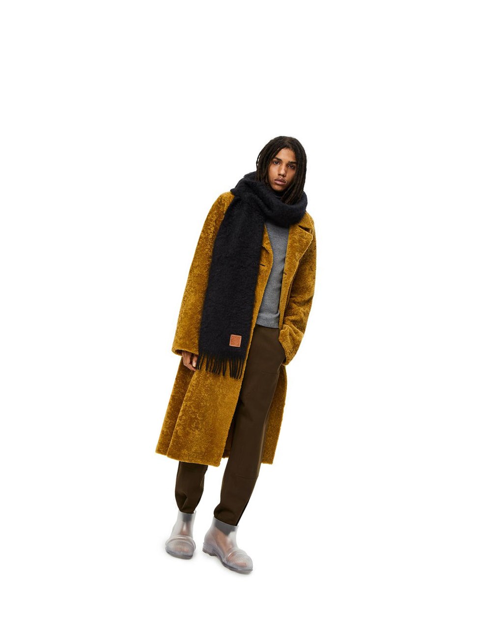 Loewe Scarf in wool and mohair Negros | TOJZG-0371