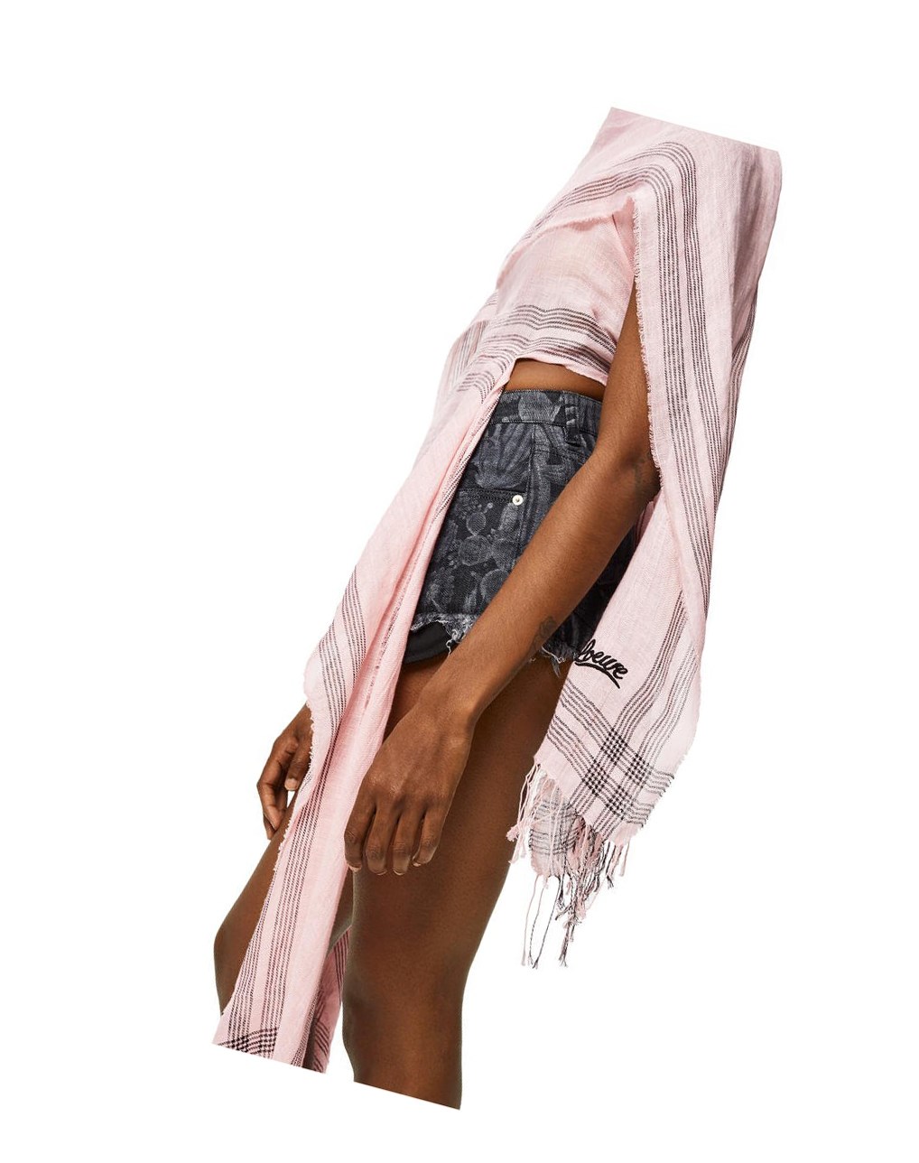 Loewe Scarf top in linen and cotton Dahlia | EBUMQ-9065