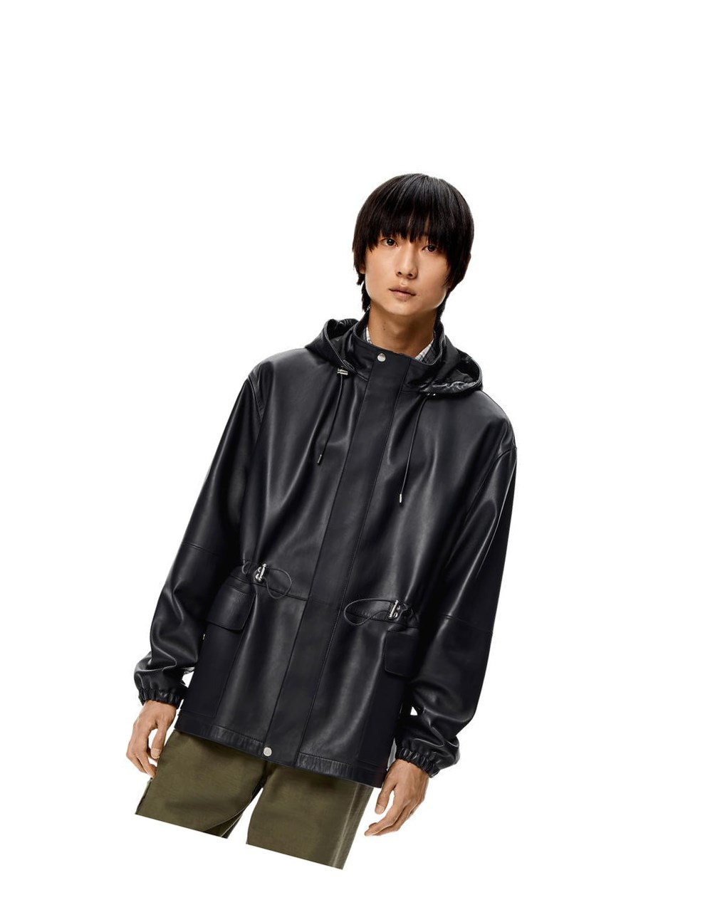 Loewe Senderismo jacket in nappa Azul Marino Negros | BHQRA-5012