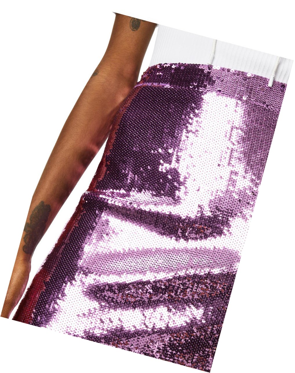 Loewe Sequin mini skirt in viscose Morados | FXBYP-0571