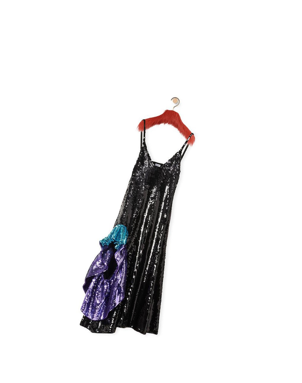 Loewe Sequin ruffle dress in wool Negros | TLYVQ-9605