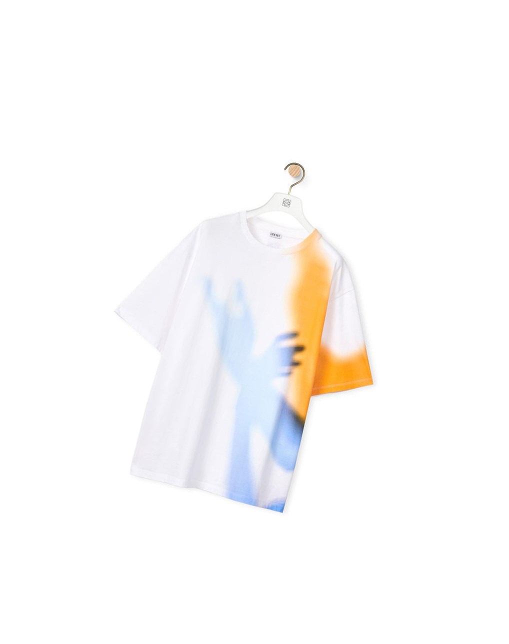 Loewe Shadow print T-shirt in cotton Blancos | TJBNG-4217