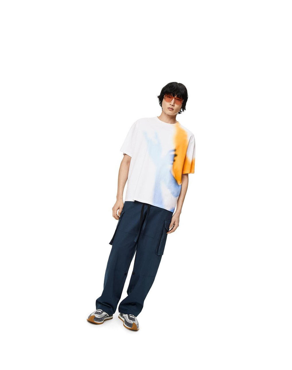 Loewe Shadow print T-shirt in cotton Blancos | TJBNG-4217