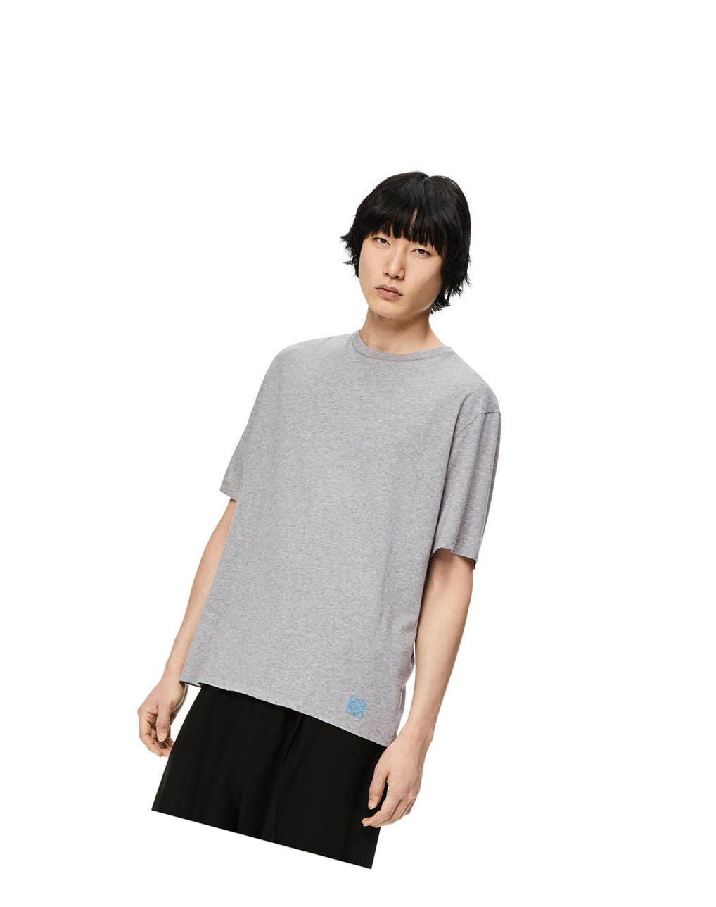 Loewe Shaving print T-shirt in cotton Grises | LUYWI-1376