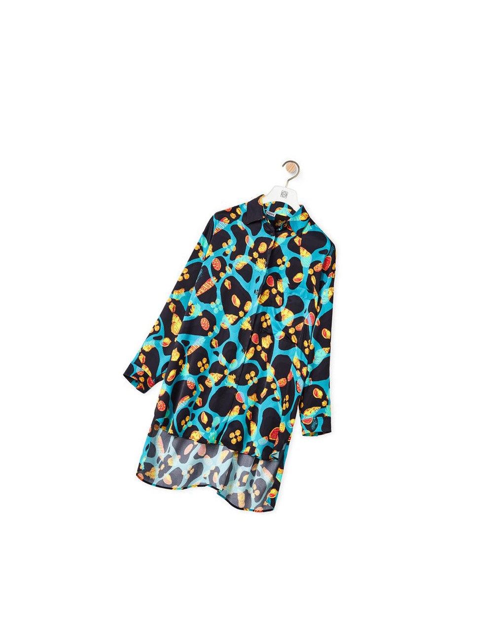 Loewe Shell print shirt in viscose Negros Turquesa | IMBPF-4789
