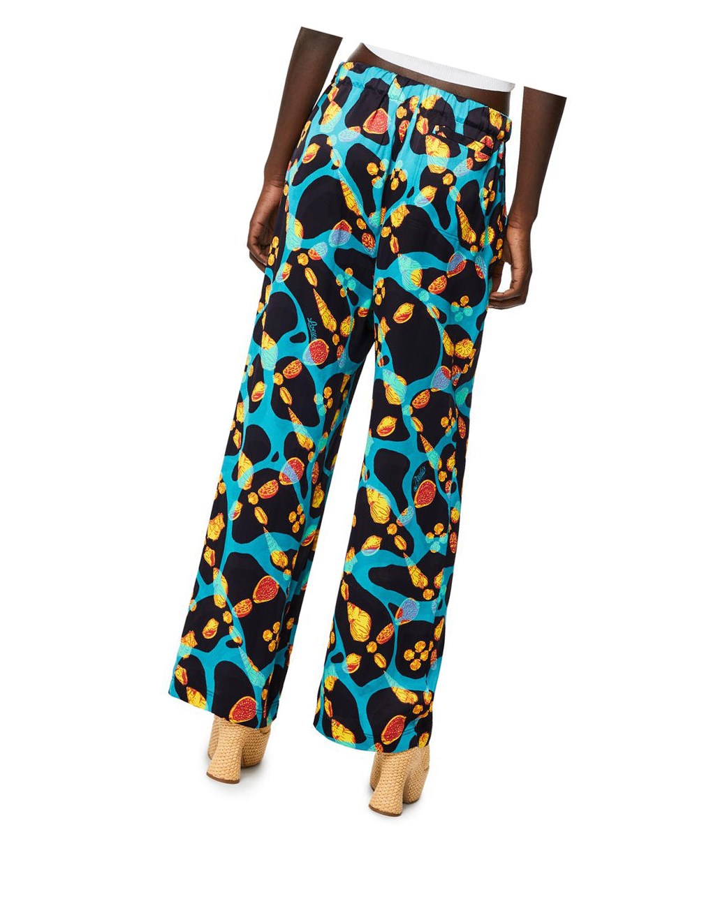 Loewe Shell print trousers in viscose Negros Turquesa | NDRYS-6052