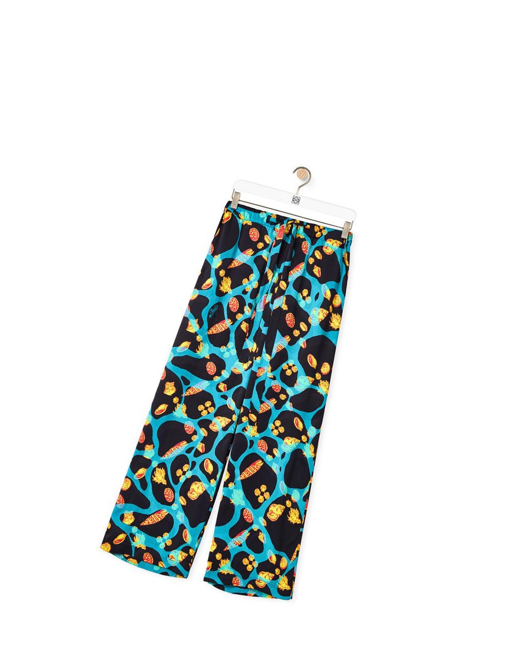 Loewe Shell print trousers in viscose Negros Turquesa | NDRYS-6052