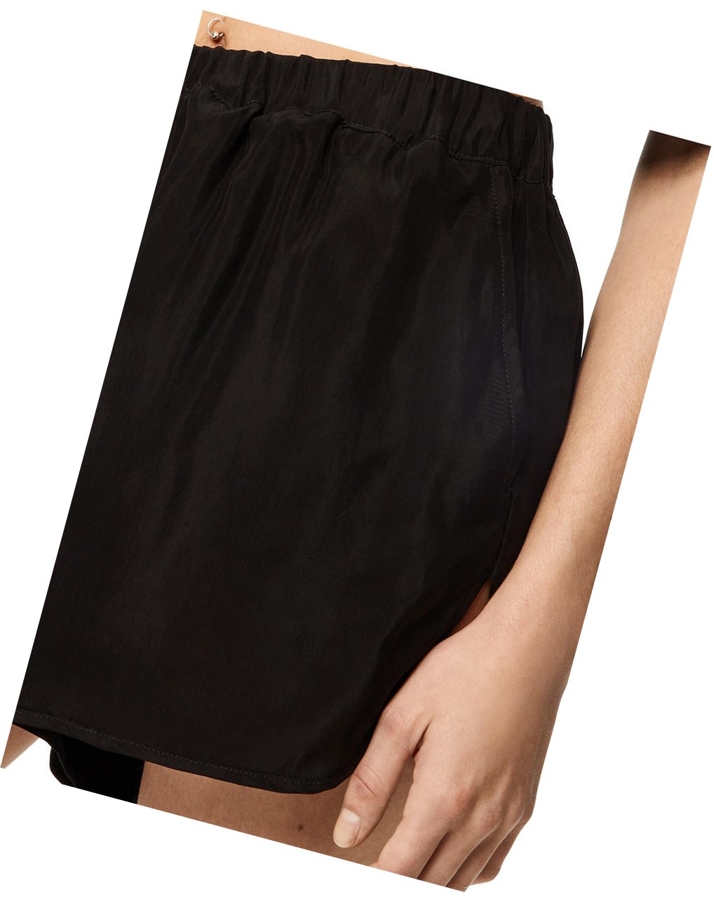 Loewe Shorts in cotton and cupro Negros | MKIOV-0879