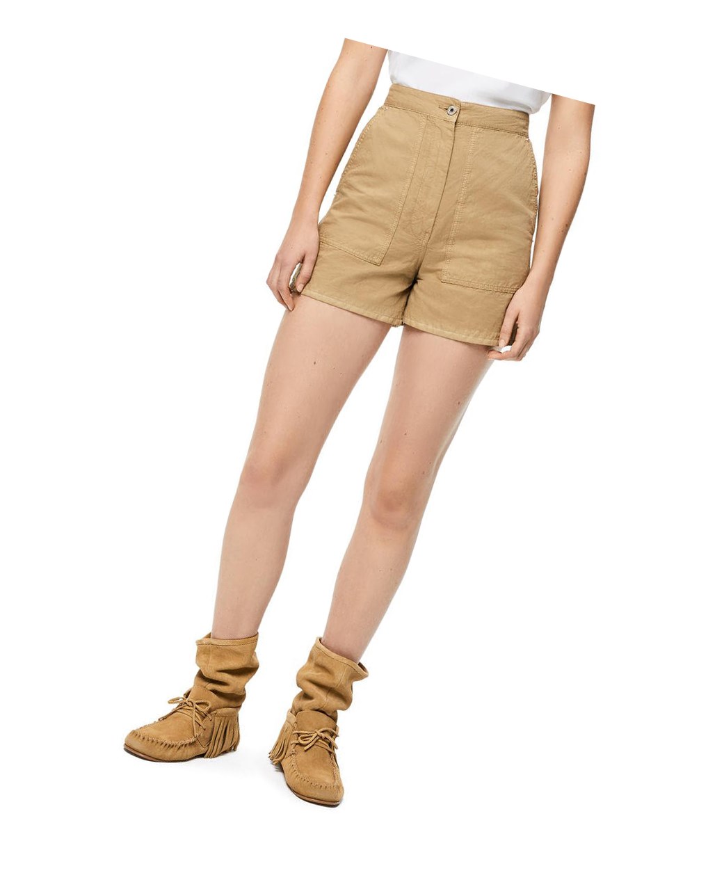 Loewe Shorts in linen and cotton Sand | FNJBU-9316