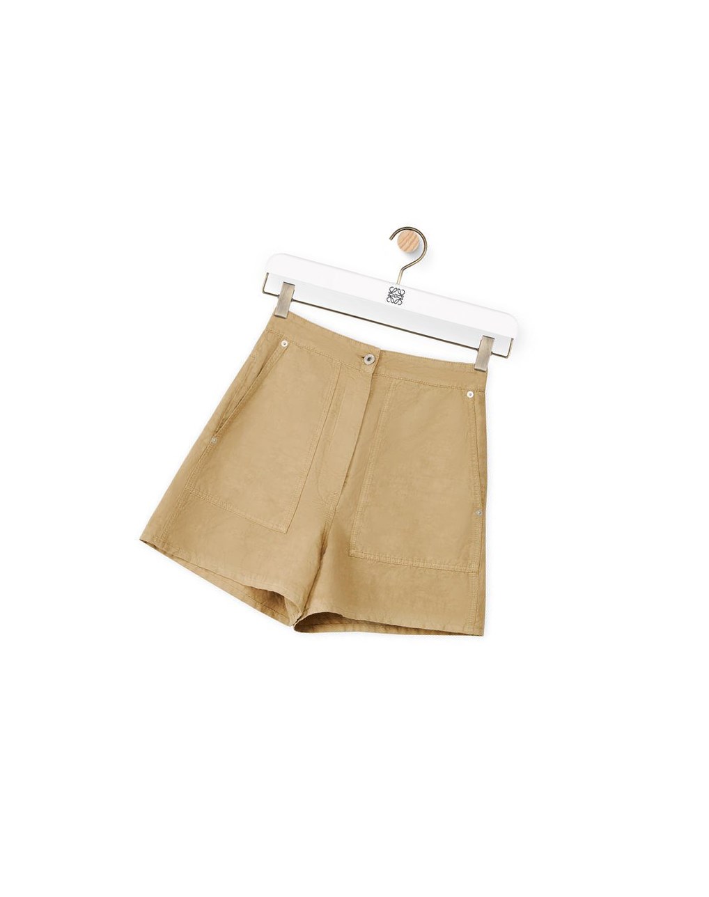 Loewe Shorts in linen and cotton Sand | FNJBU-9316