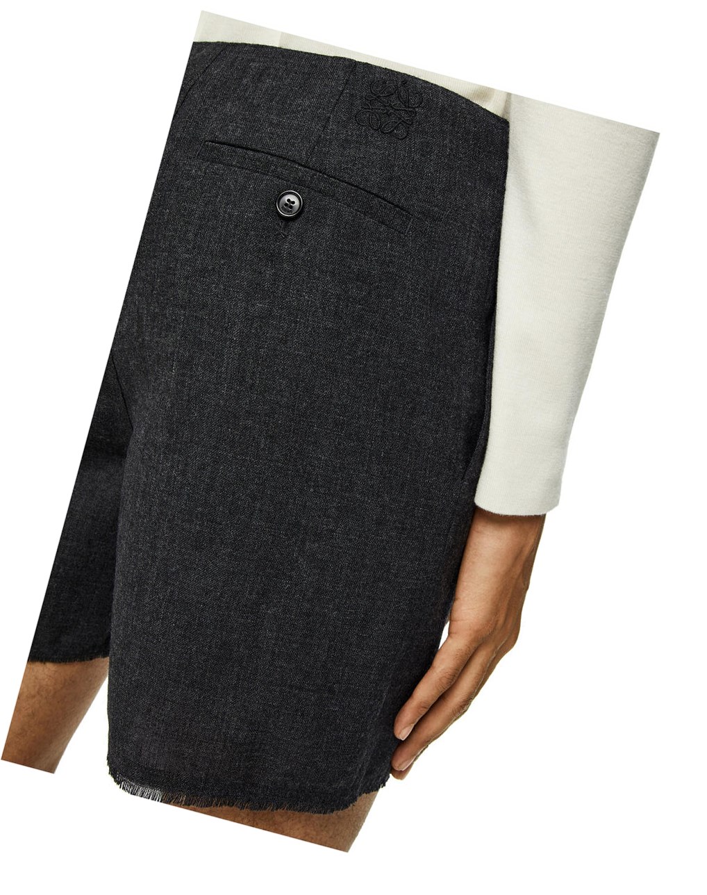 Loewe Shorts in wool Anthracite | NQZUT-4639