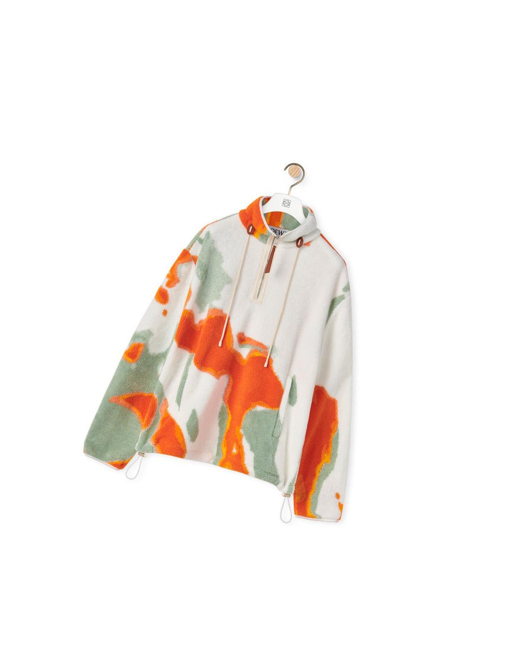 Loewe Silicona melange fleece jacket in polyester Verdes Naranjas | HITQS-7620