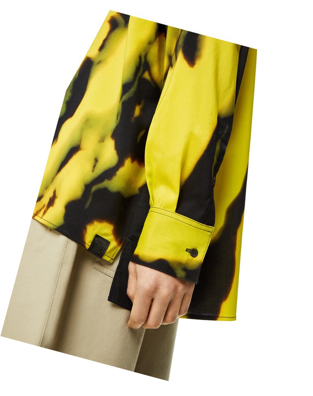 Loewe Silicona melange shirt in wool Marrom Amarillos | RDKCH-4739
