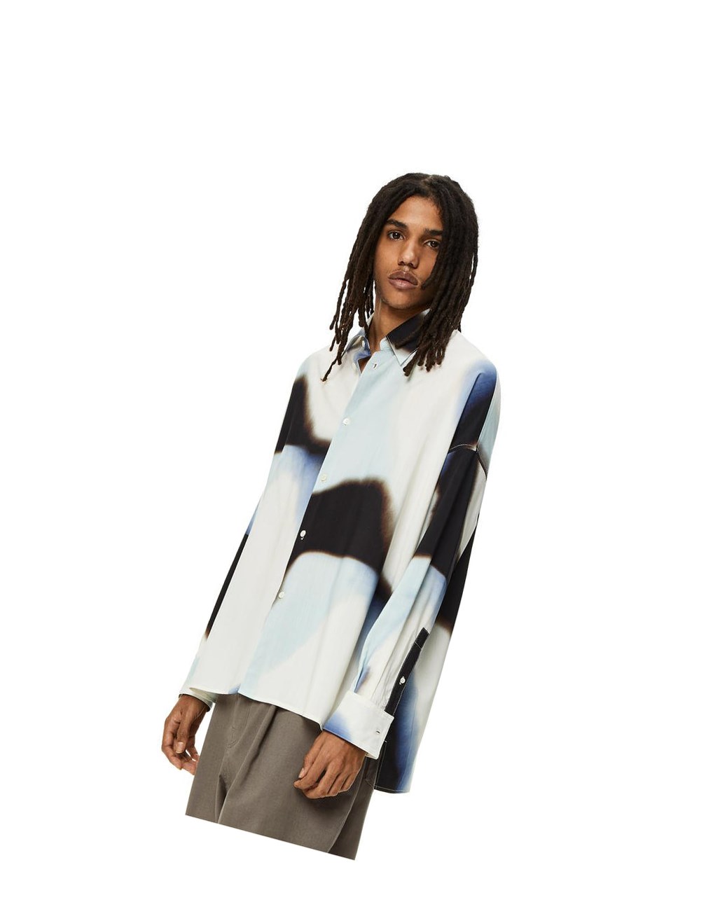 Loewe Silicona melange shirt in wool Negros Blancos | NYAOC-2170