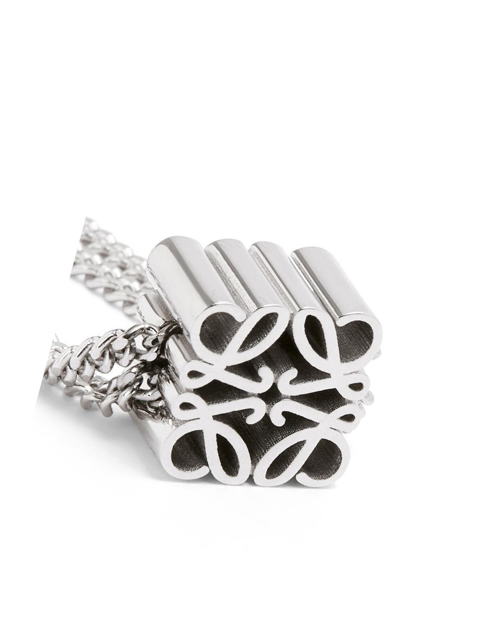 Loewe Single Anagram bracelet in sterling silver Plateados | VIOQD-5163