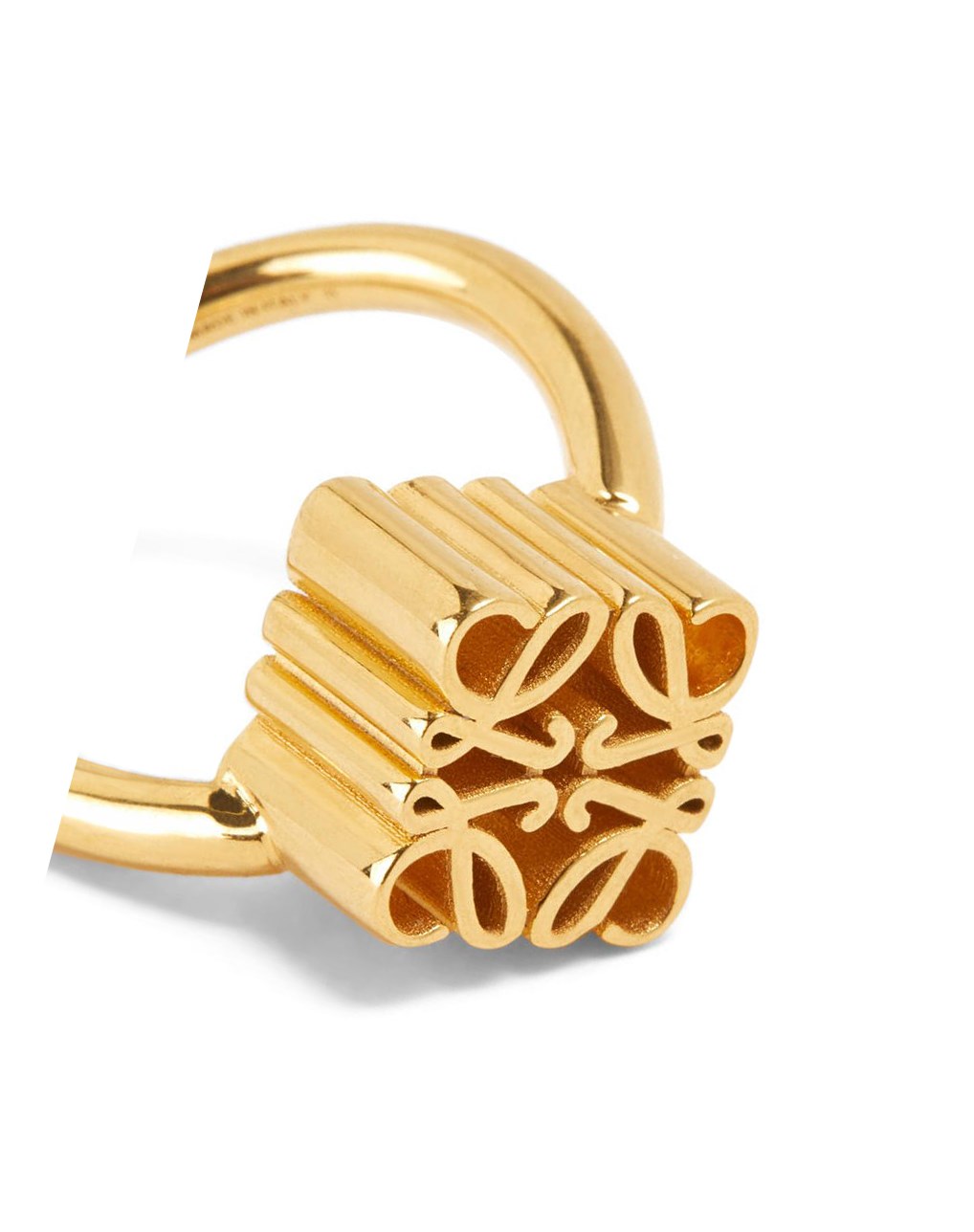 Loewe Single Anagram ring in sterling silver Dorados | GPUFA-8216