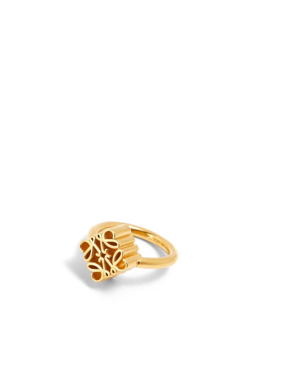 Loewe Single Anagram ring in sterling silver Dorados | GPUFA-8216