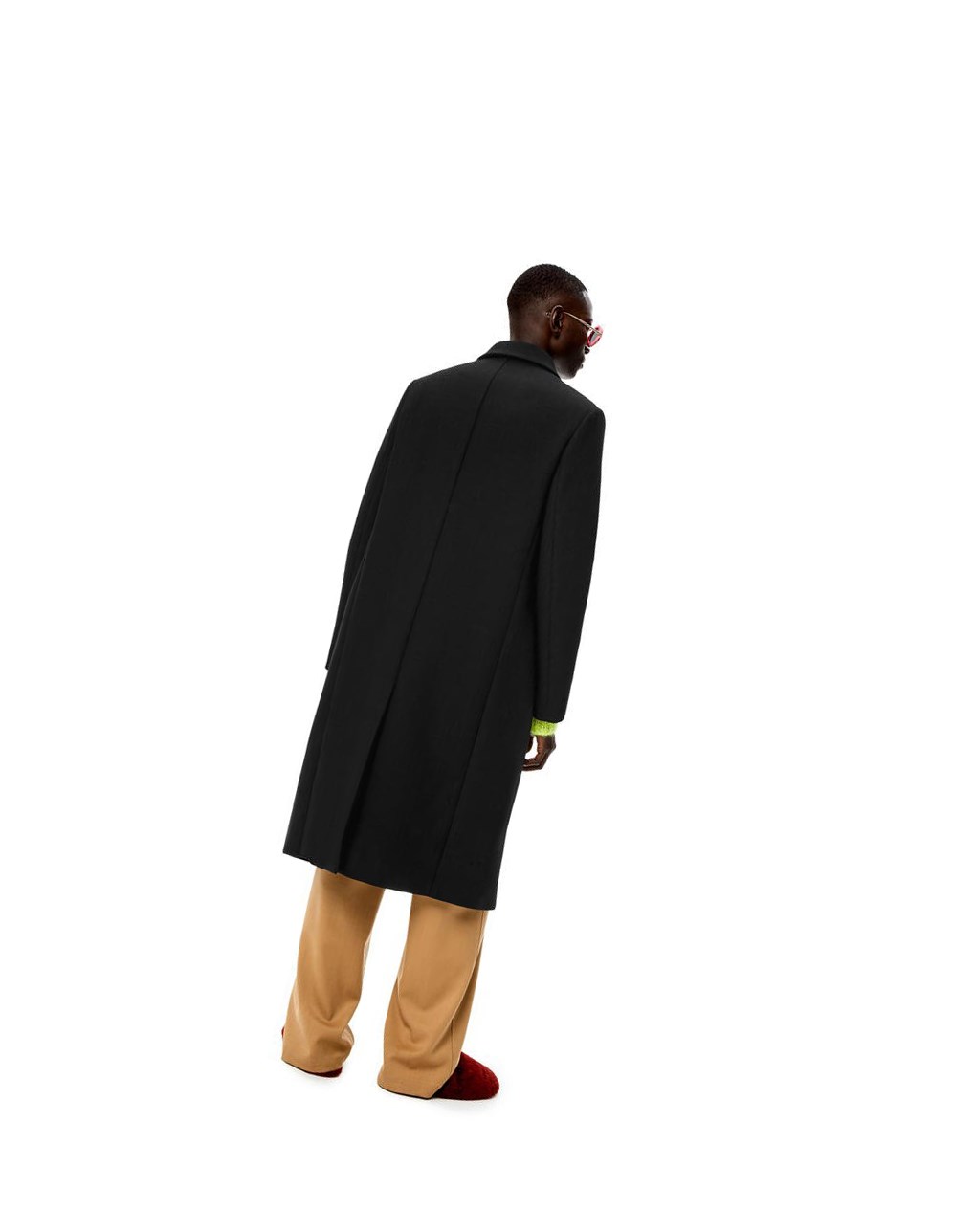 Loewe Single breasted coat in wool Negros | UFHRN-3175