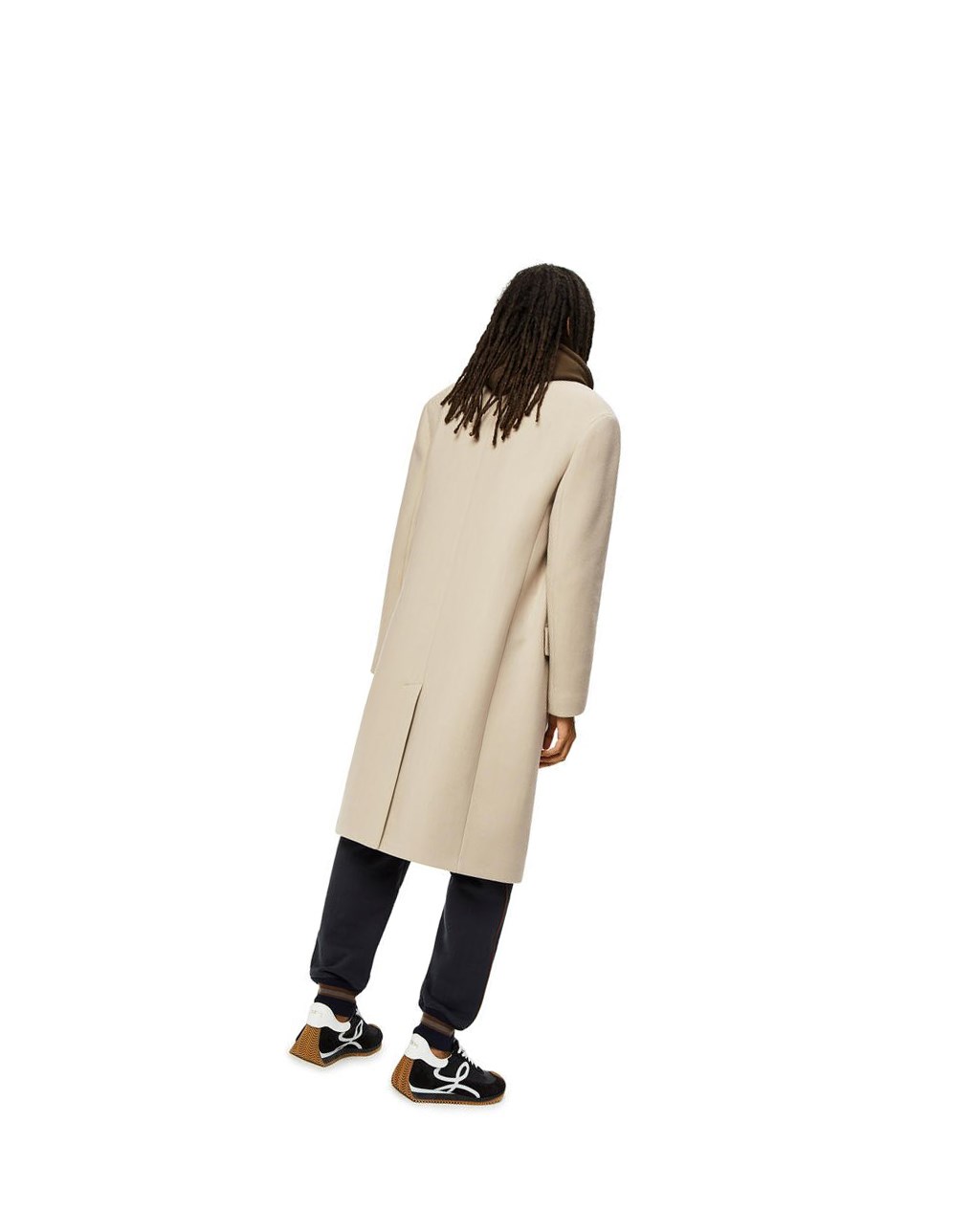 Loewe Single breasted coat in wool Quartz | OLDMS-8709