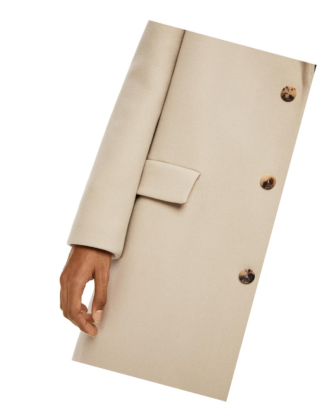 Loewe Single breasted coat in wool Quartz | OLDMS-8709