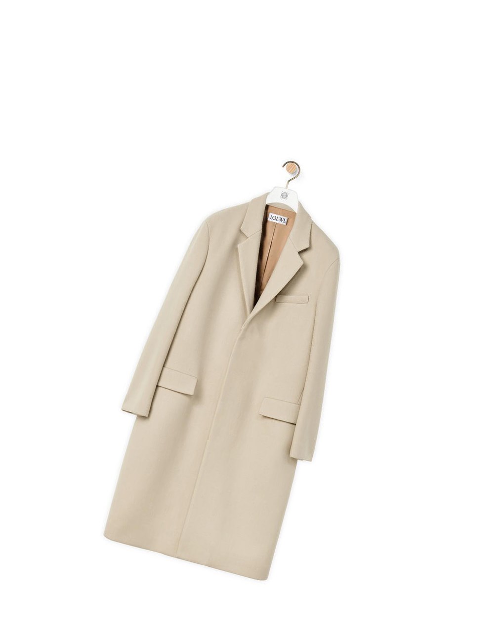 Loewe Single breasted coat in wool Quartz | OLDMS-8709