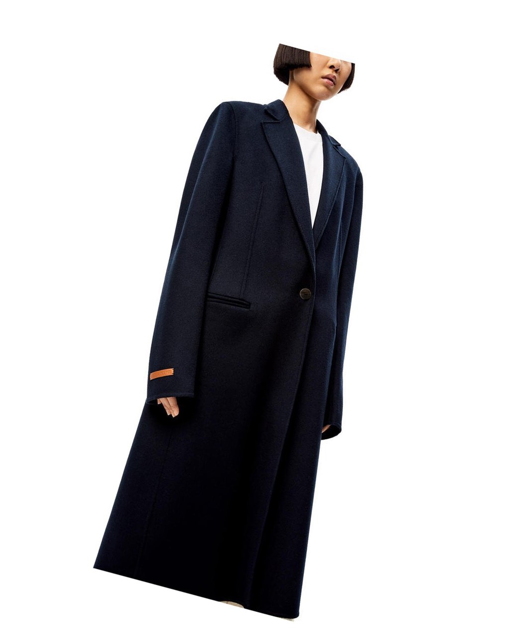 Loewe Single breasted coat in wool and cashmere Azul Marino Oscuro Azules | EDRZA-8132