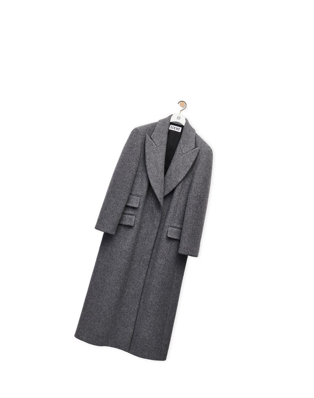 Loewe Single breasted coat in wool and cashmere Grises | FYABW-8924