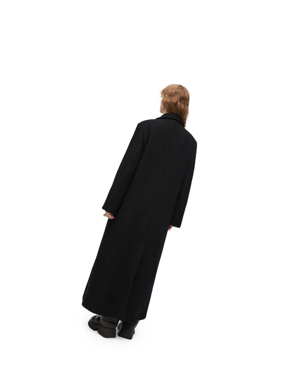 Loewe Single breasted coat in wool and cashmere Negros | JDQAM-0893