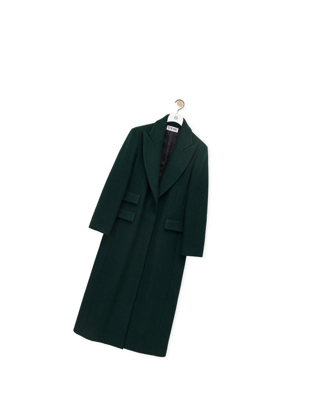 Loewe Single breasted coat in wool and cashmere Verdes | PNEMB-0712