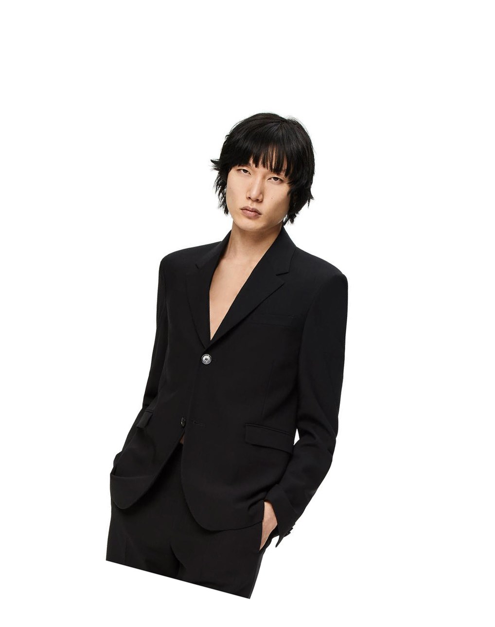 Loewe Single breasted jacket in wool Negros | QRMNH-7629