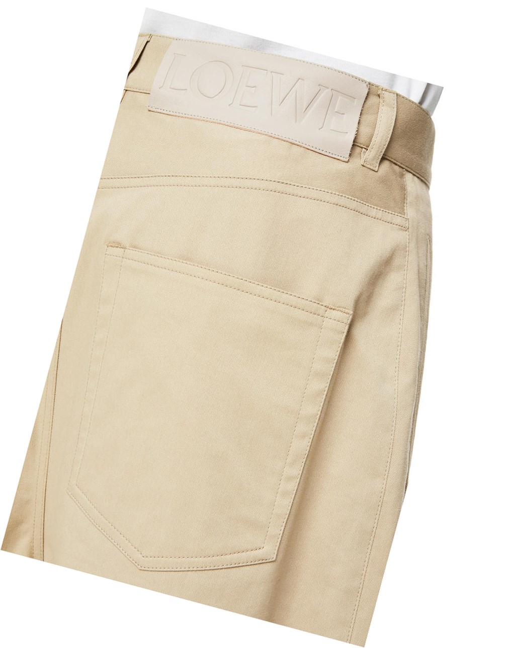 Loewe Single pleat trousers in cotton Grises | RQWMO-5096