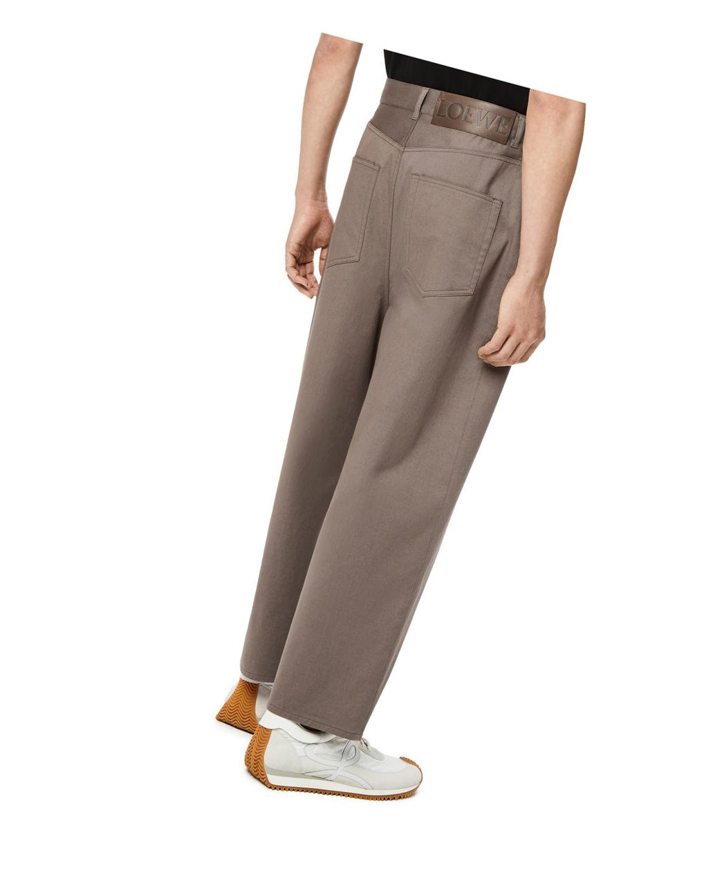Loewe Single pleat trousers in cotton Iron | VOZEQ-1380