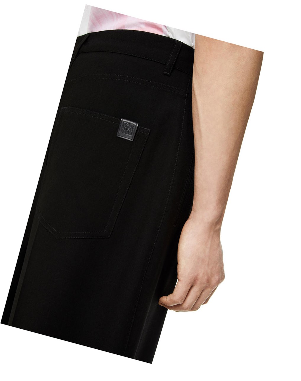 Loewe Single pleat trousers in wool Negros | TGFXC-3205