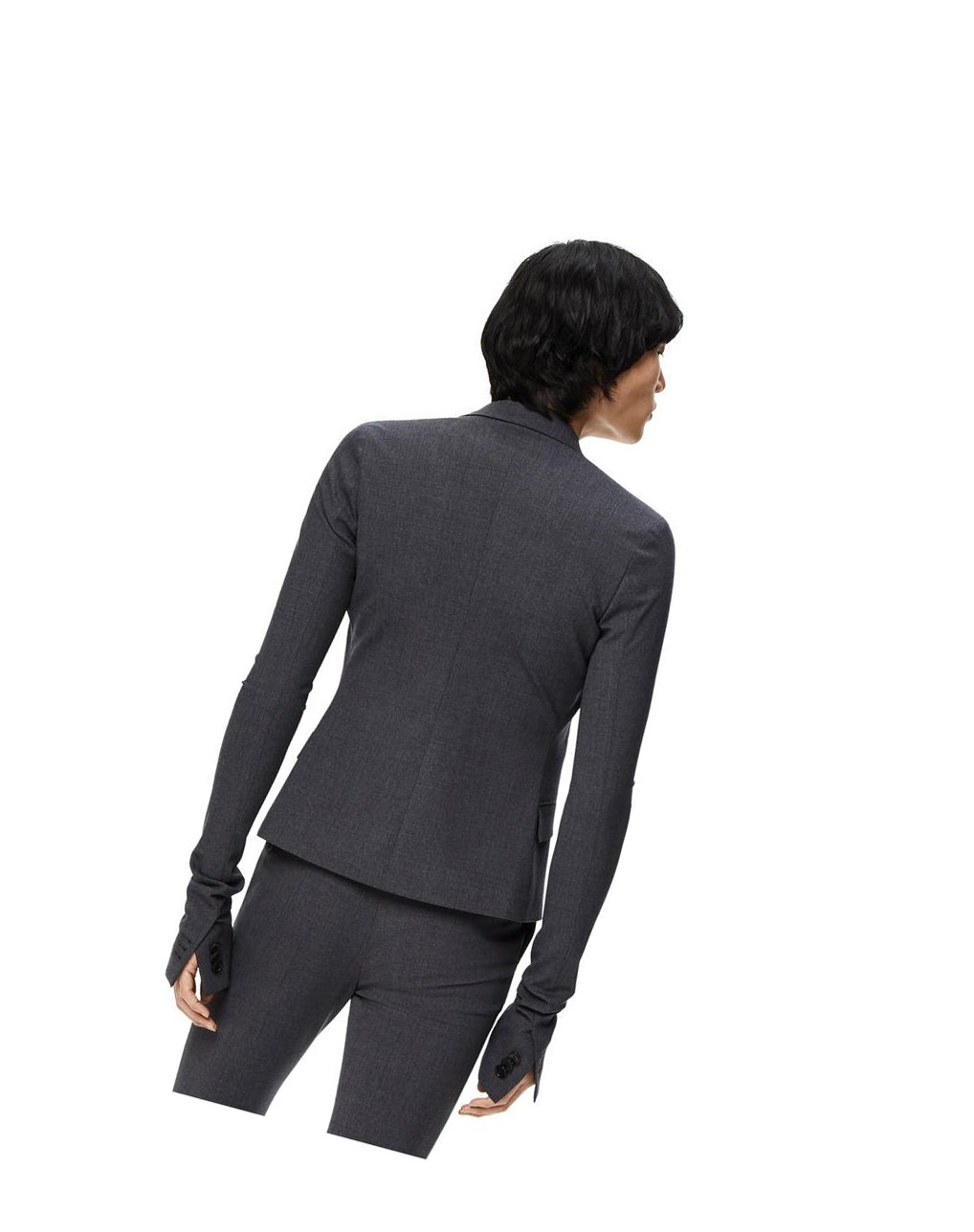 Loewe Skinny jacket in wool Charcoal | RHFGL-2935