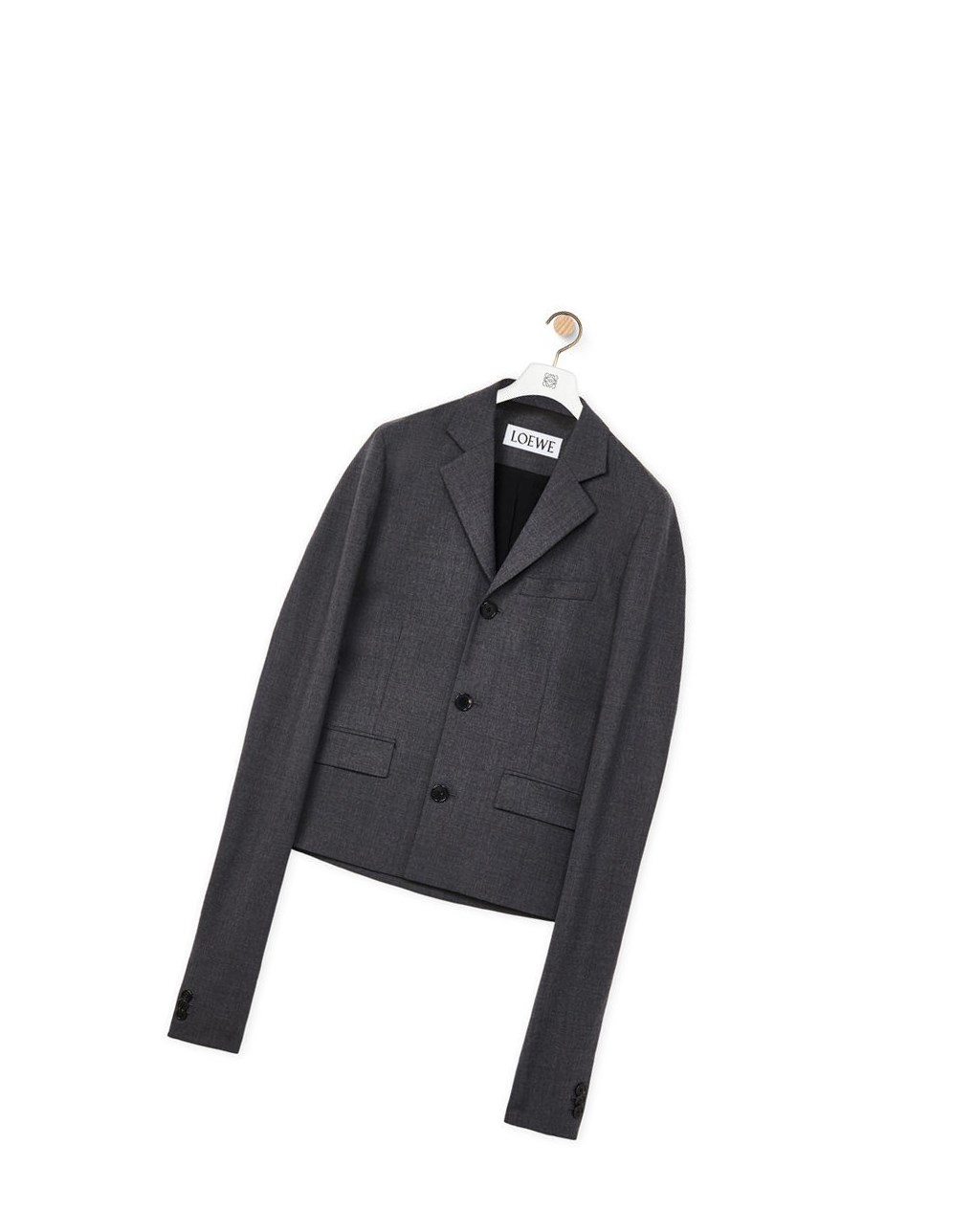Loewe Skinny jacket in wool Charcoal | RHFGL-2935