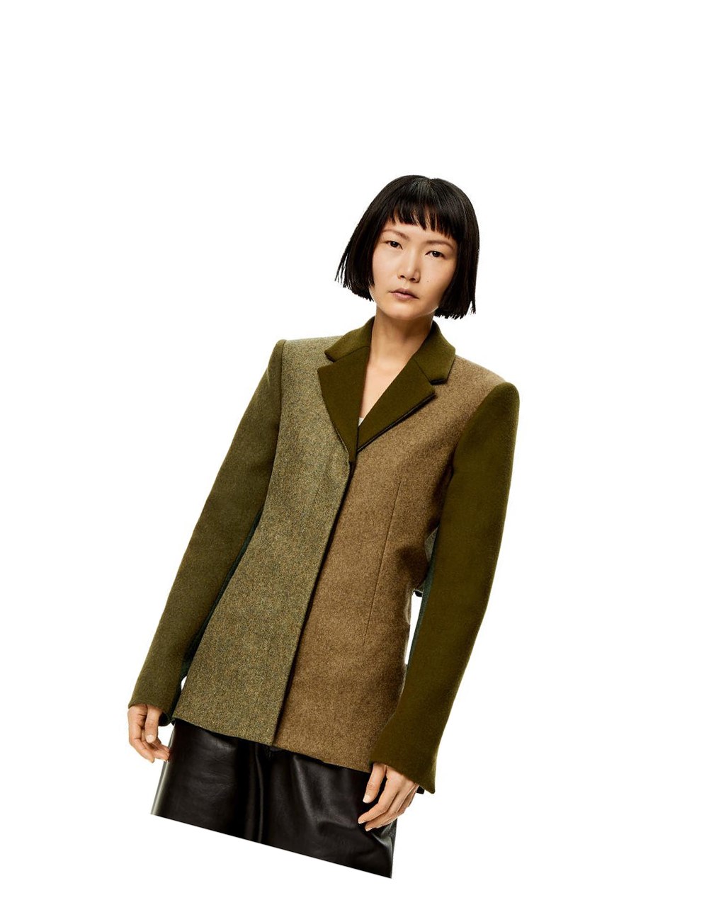 Loewe Slashed jacket in wool Verdes | EKCSX-6703