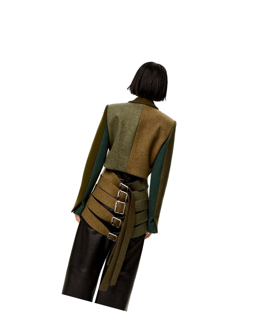 Loewe Slashed jacket in wool Verdes | EKCSX-6703