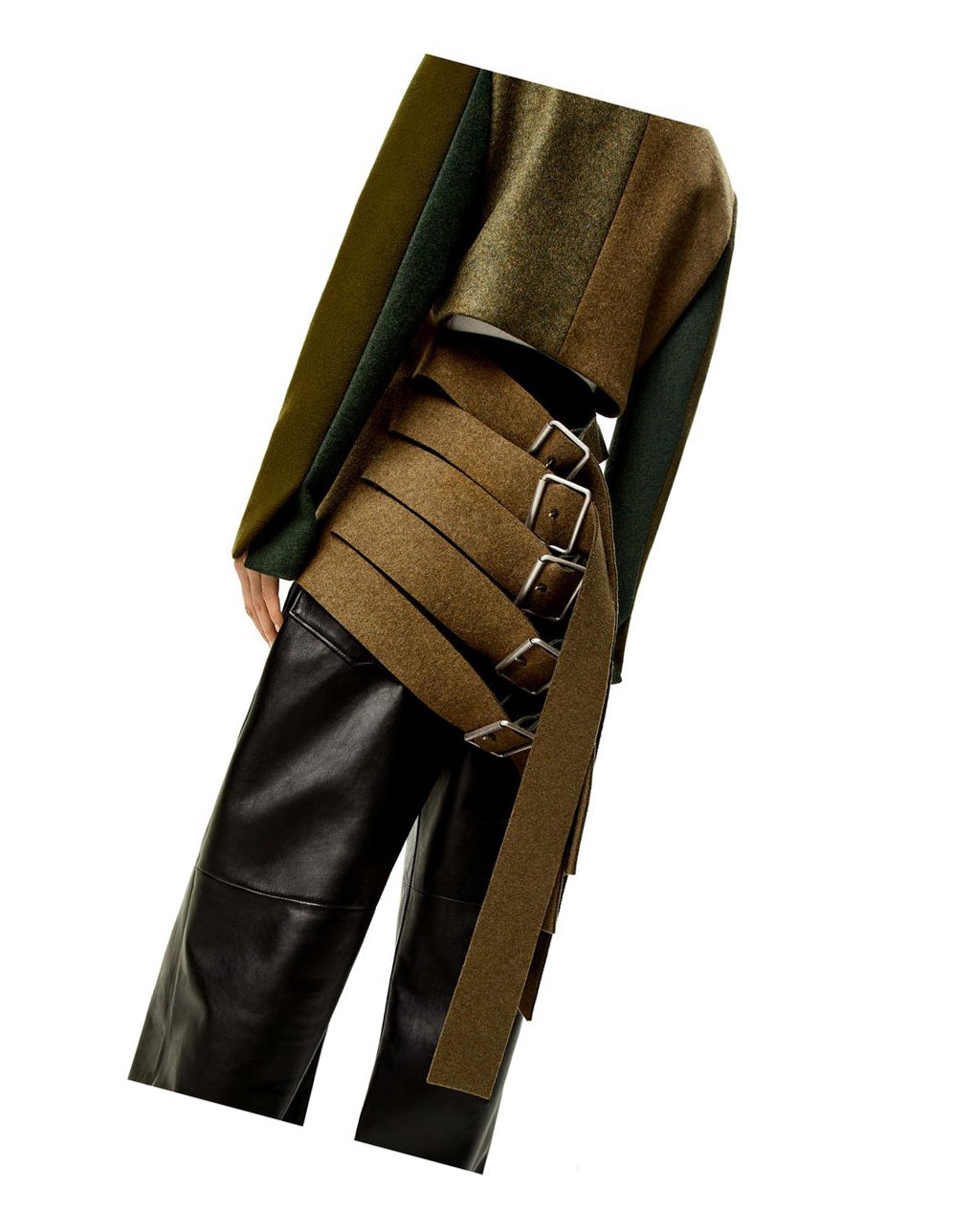 Loewe Slashed jacket in wool Verdes | EKCSX-6703